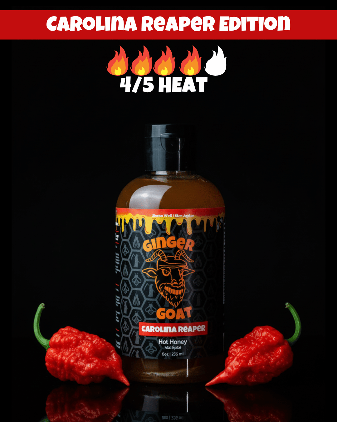Carolina Reaper Hot Honey - Ginger Goat
