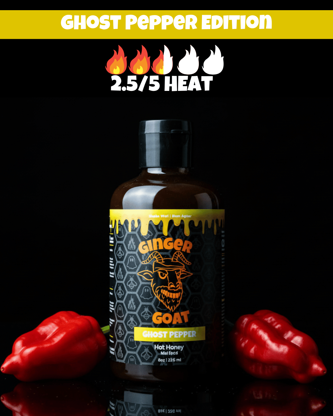 Ghost Pepper Hot Honey - Ginger Goat