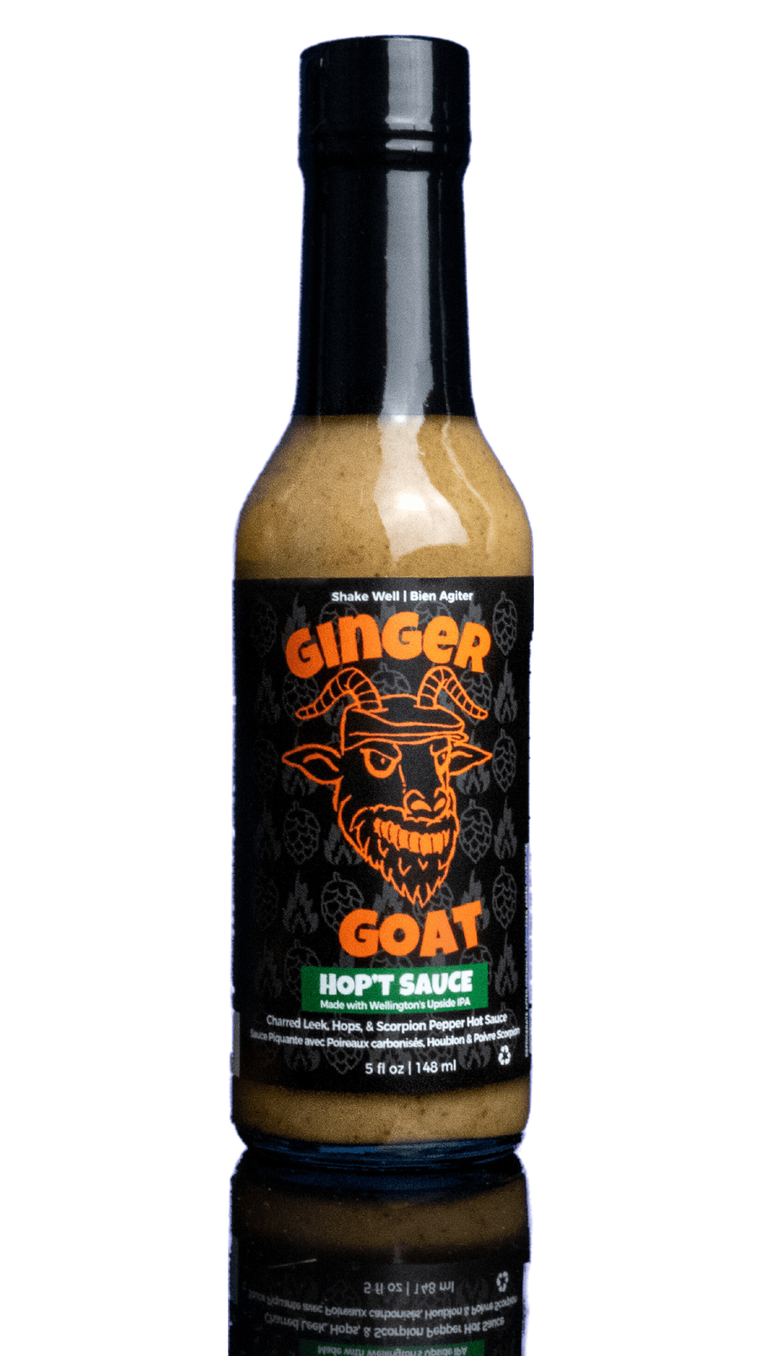 Hop’T Sauce by Ginger Goat – Canadian award winning all-natural hot sauce with IPA beer, citrus, and red scorpion pepper heat