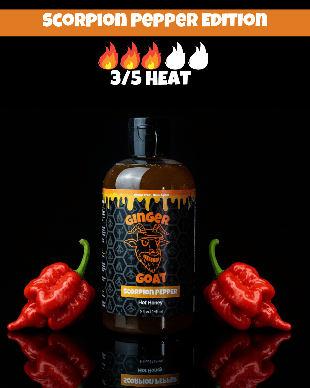 Scorpion Pepper Hot Honey - Ginger Goat