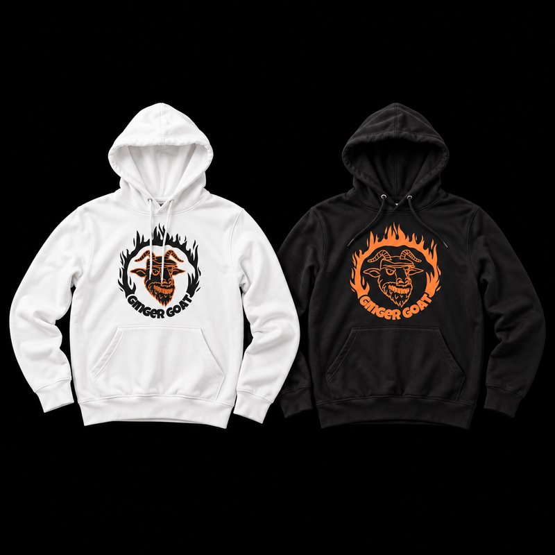 Ginger Goat - Ring of Fire - Hoodie — product studio photograph on black