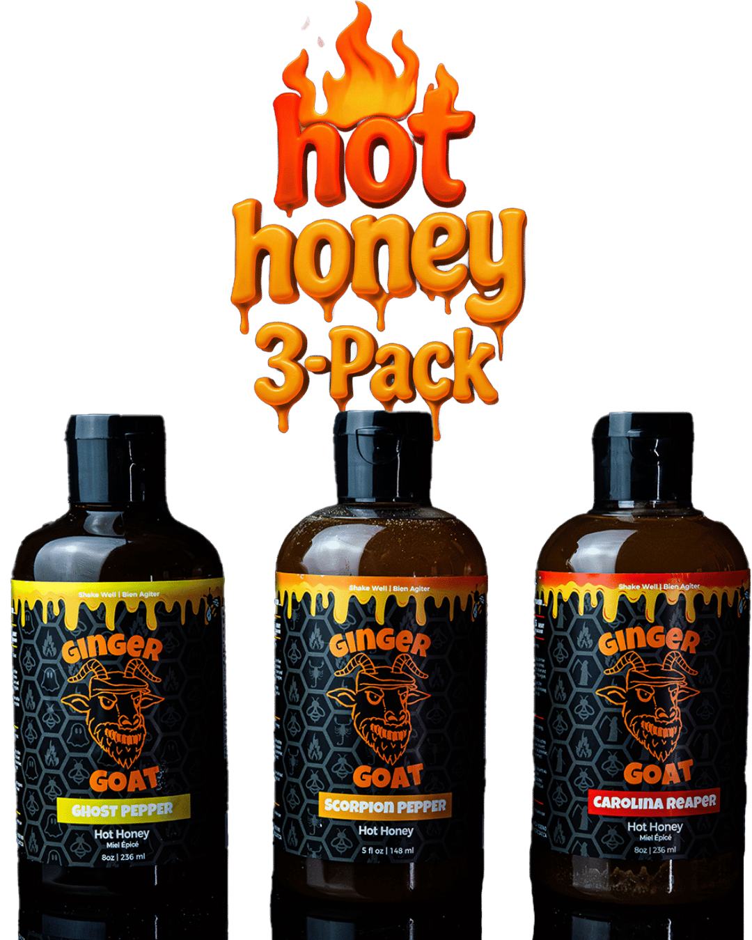 Hot Honey - 3 Pack - Ginger Goat